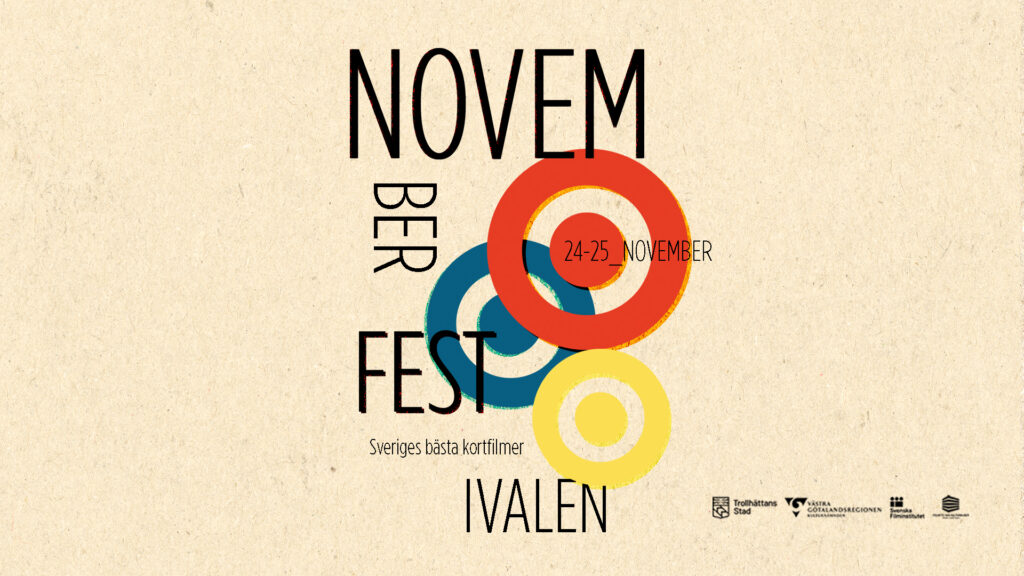 Syntolkning: Grafisk bild med Novemberfestivalens logotyp.